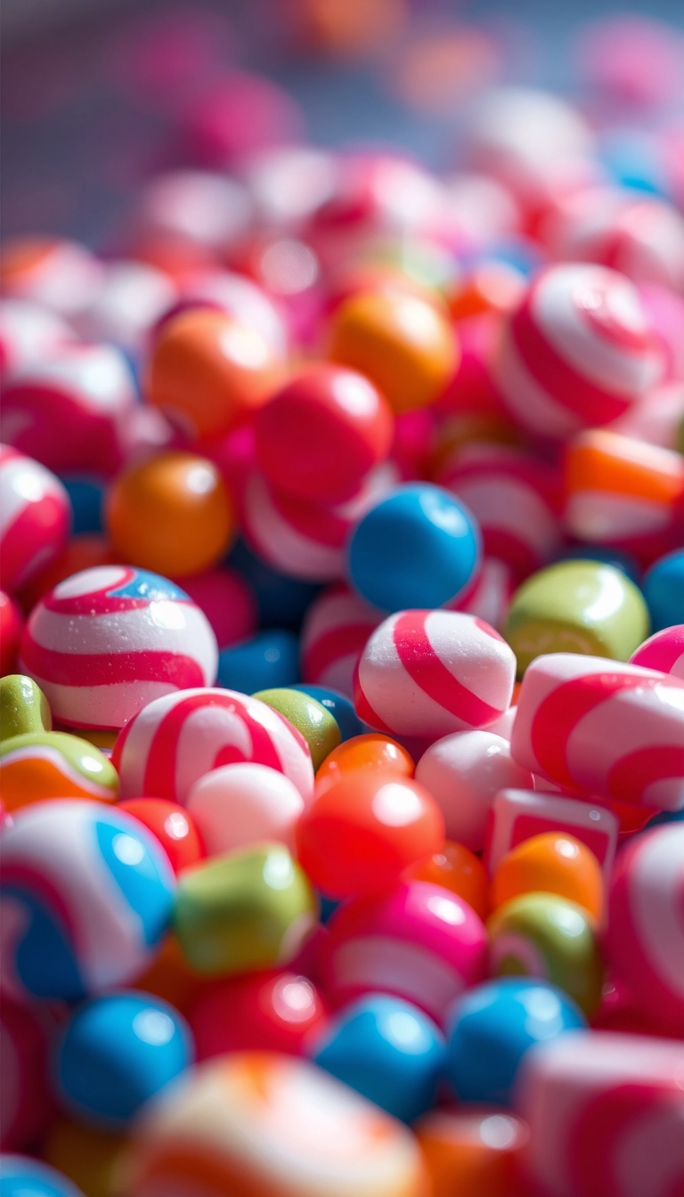 HD iPhone Mixed Candies Close Up Aesthetic Wallpaper Copyright-Free Stock Image